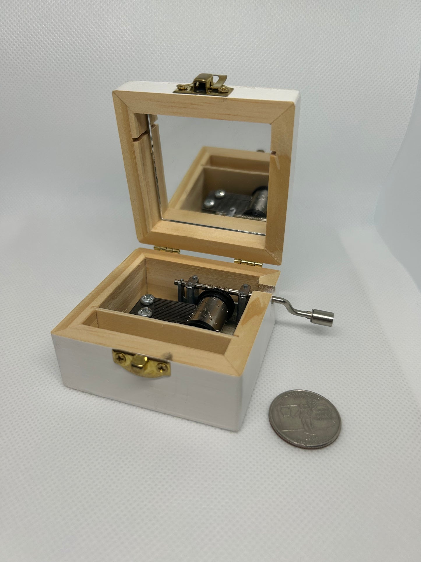 White Unicorn Song Wood Box
