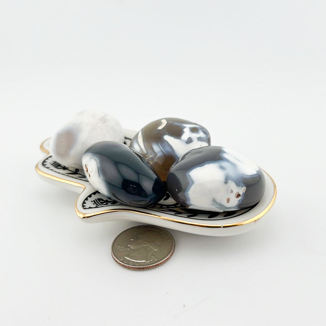 Orca Agate Palm Stone