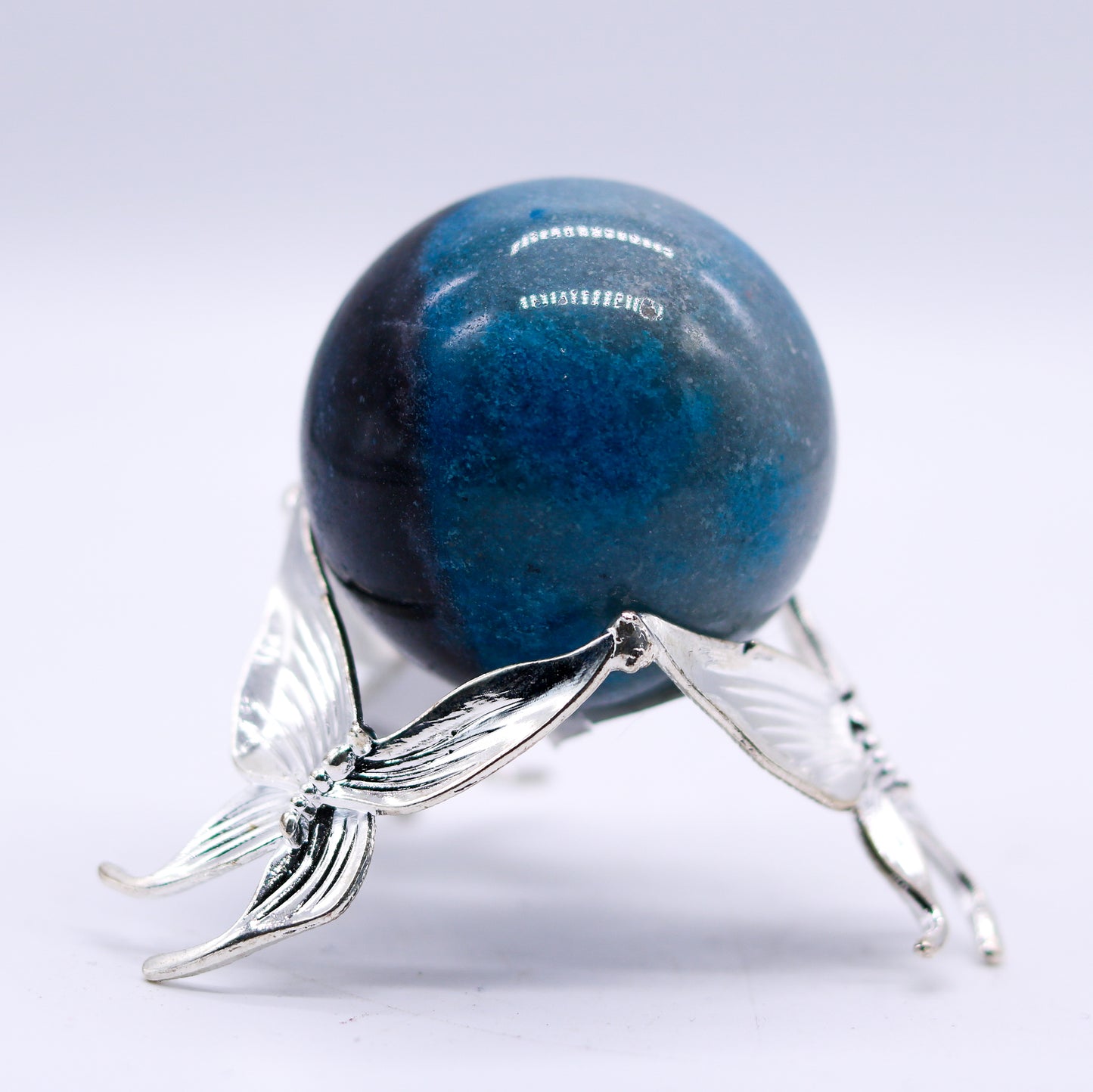 Silver Butterfly Sphere Holder