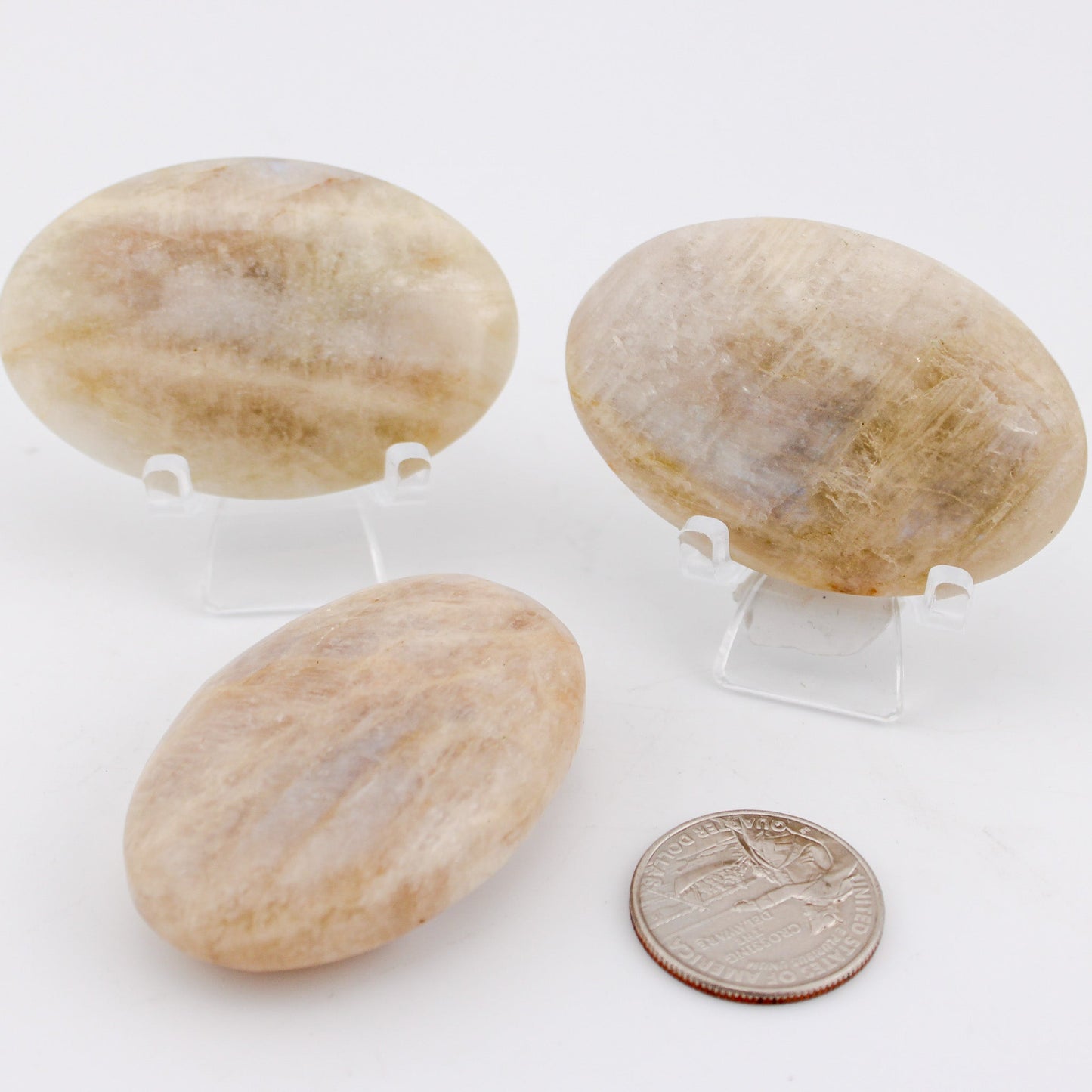 Sun Stone/ Moonstone Combo Palm Stone