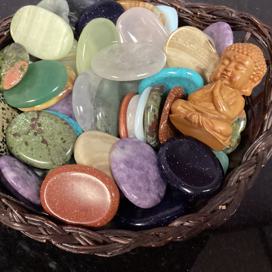 Selenite Worry Stone