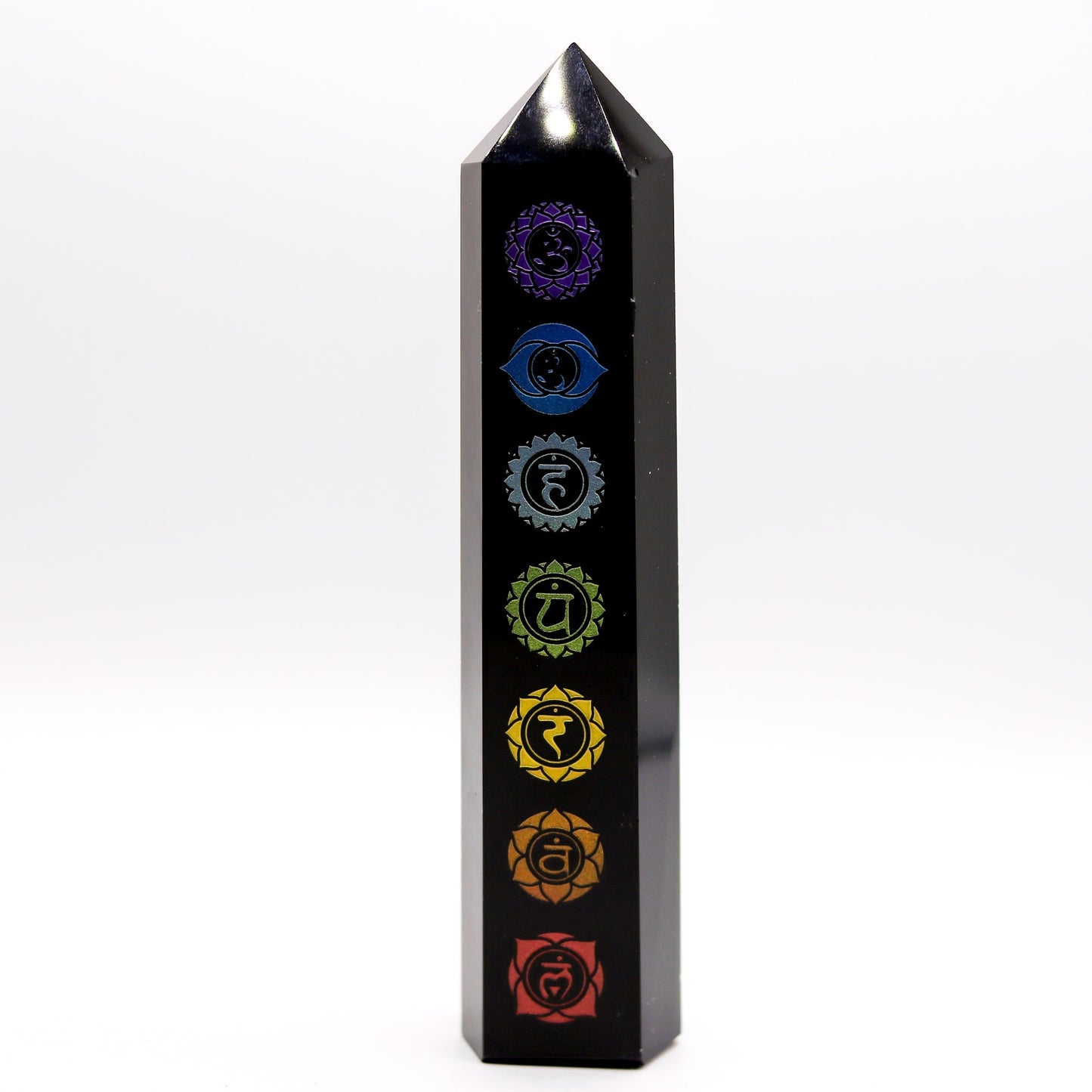 Black Obsidian Chakra Tower