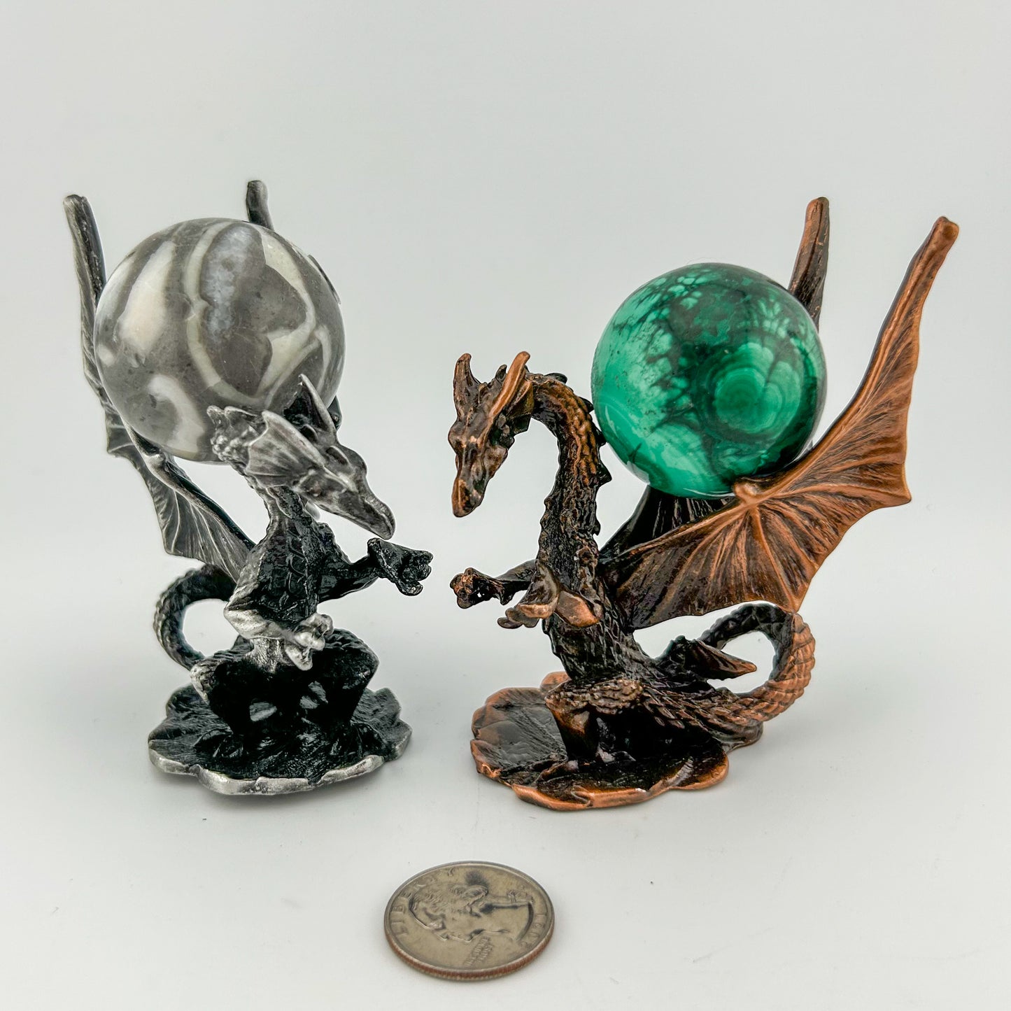 Copper Colored Dragon Sphere Holder