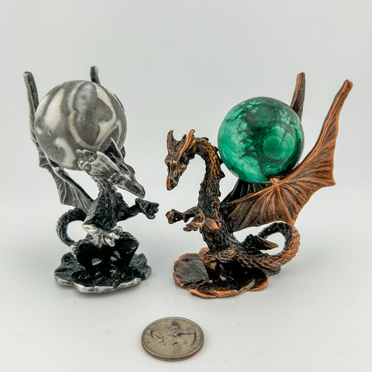 Copper Colored Dragon Sphere Holder