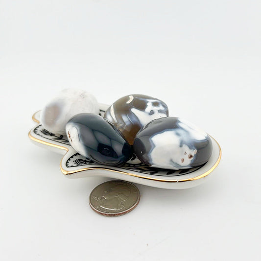 Orca Agate Palm Stone