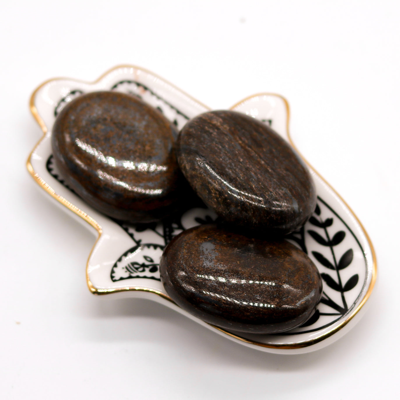 Bronzite Palm Stone