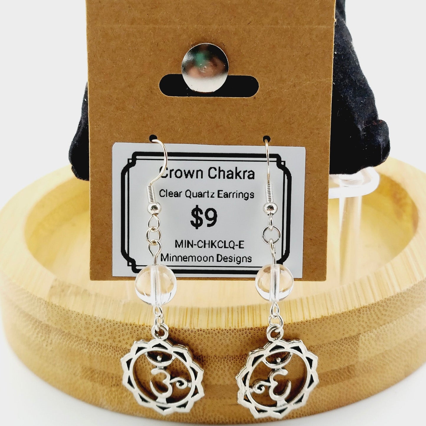 Crown Chakra Earrings-Clear Quartz