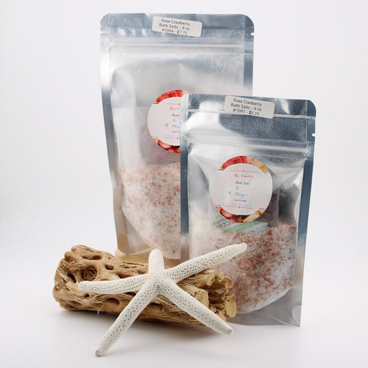 Rose Cranberry Bath Salt - 8 oz