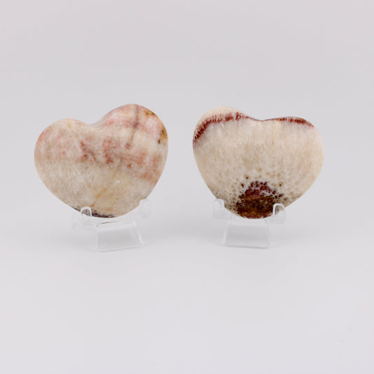 Tri Colored Calcite Heart